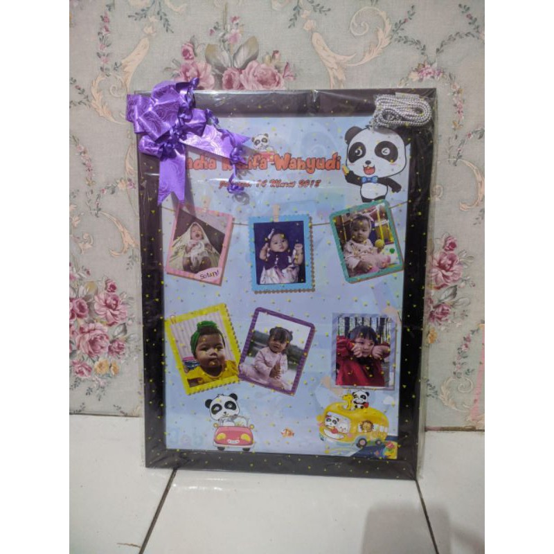 Bingkai foto A3 dan 12R Design Baby Bus | edit foto wisuda , ulang tahun ,wedding