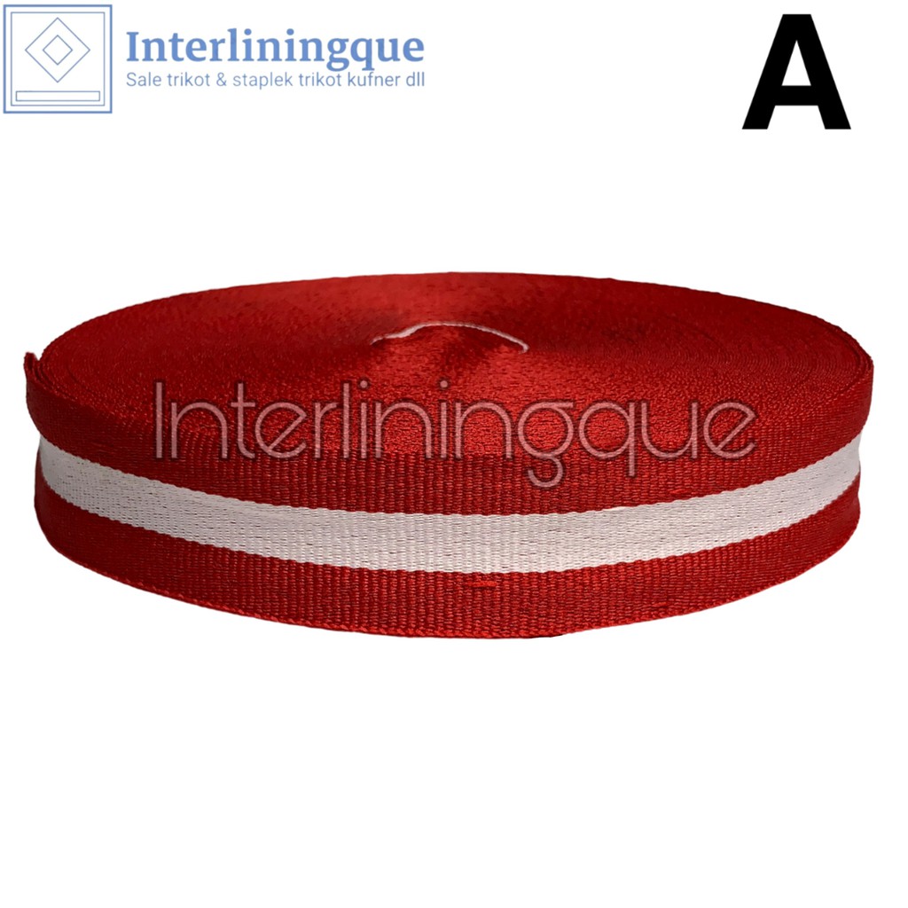 Pita List Guci Lebar 2,5 CM @28Yard Pita Kain Craft Tas Celana Dekorasi dll