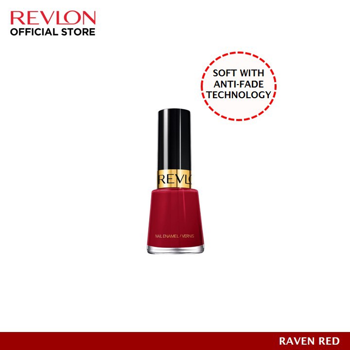  Revlon  Enamel Nail Polish Cat  Kuku  14 7 mL Raven Red 