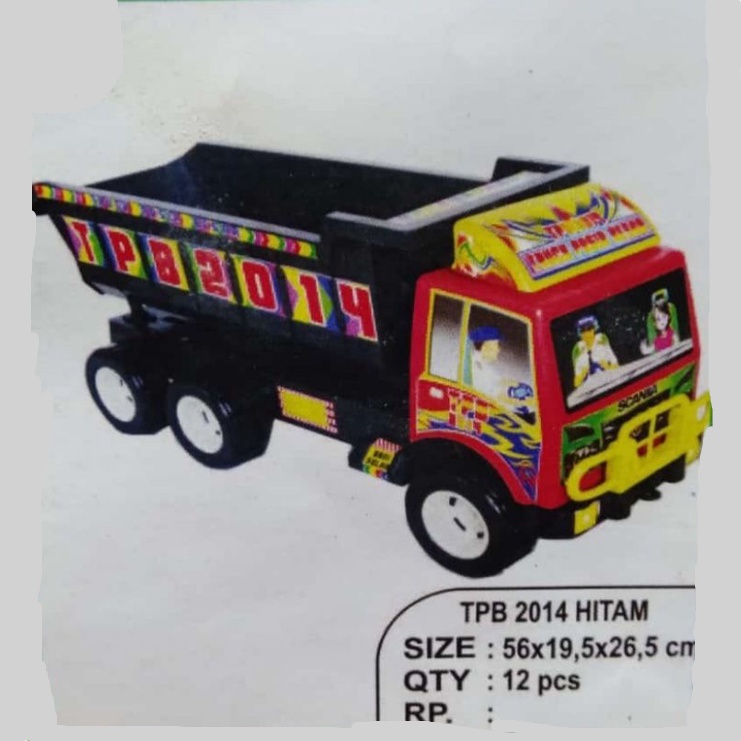 2014H - Mainan Truk Dump Panjang Besar Ukuran Jumbo TPB H 2014 Hitam