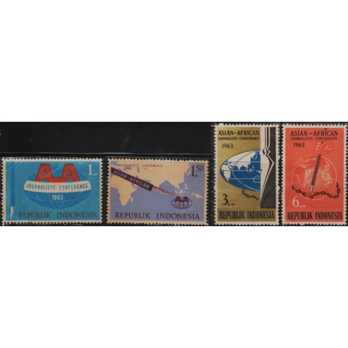 

Perangko Filateli 11089 Indonesia MNH 4v 24.04.1963 Asia Africa Journalist Conference
