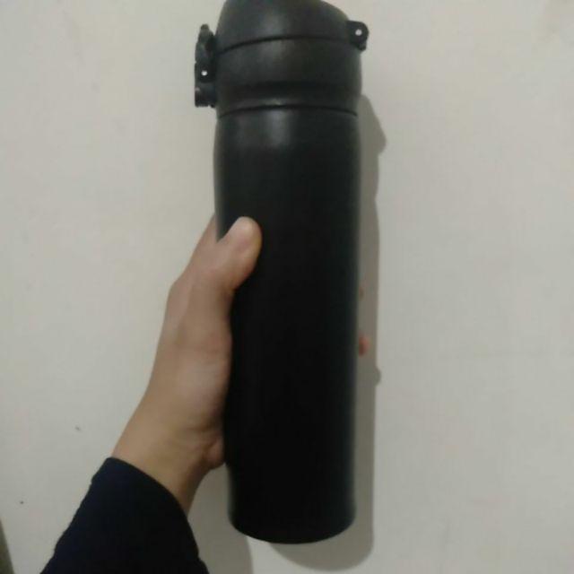 [hitam] Termos Niagara Karet Segitiga 500ml Tumbler Botol Polos H777