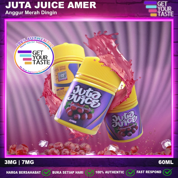 Liquid Juta Juice Amer 60ML Anggur Merah by RSR Brew x Vape Boss