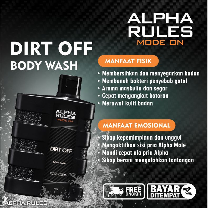 Alpharules Dirt Off Sabun Mandi Pria Body Wash Alpha Rules Original