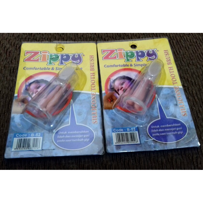 Silicone ZIPPY , sikat gigi jari zippy , sikat jari bayi, zappy