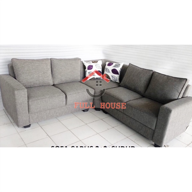 (fullhouse furniture) Set Sofa L kursi tamu sudut scandivanian shabby murah dan bagus