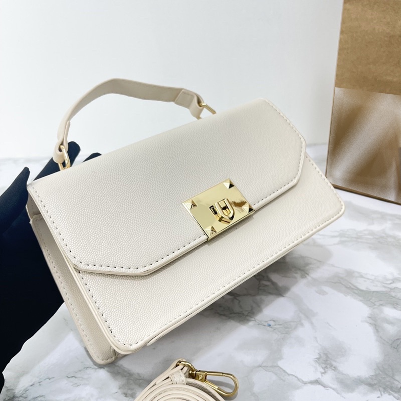 [FOTO ASLI] Tas Wanita 2in1 Dayana Sling Bag Handbag Kulit Premium Tali Panjang Pengunci Logam RZ Bag