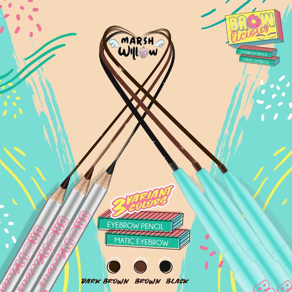 MarshWillow Brownlicious Eyebrow Pencil | Matic Eyebrow Pensil Alis by Natasha Wilona BPOM (KIM)