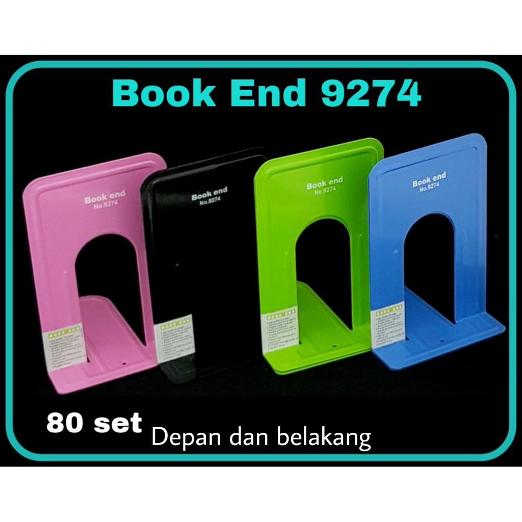 

SOS Book End MICROTOP BE-9274 (1 set/2 pcs) / Pembatas Buku Besi / Penyangga Buku/Sandaran Buku