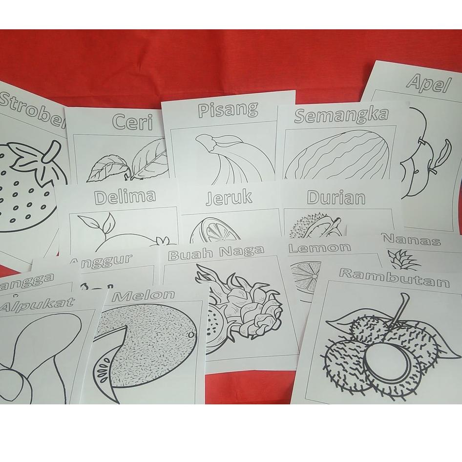 

Wow Murah Meriah.. PAKET Mewarnai Campur Hewan dan Buah isi 46 lembar
