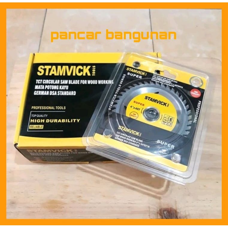 MATA POTONG KAYU STAMVICK 4X40T - MATA GERINDA POTONG KAYU STAMVICK 4 INCH 40T - MATA GERINDA KAYU -