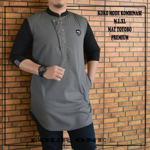 Featured image of post Gamis Abu Abu Kombinasi Hitam