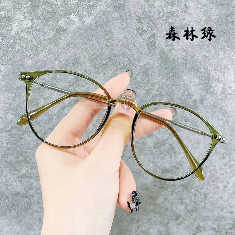 Kacamata Anti Blue Light Bingkai Bulat Untuk Wanita