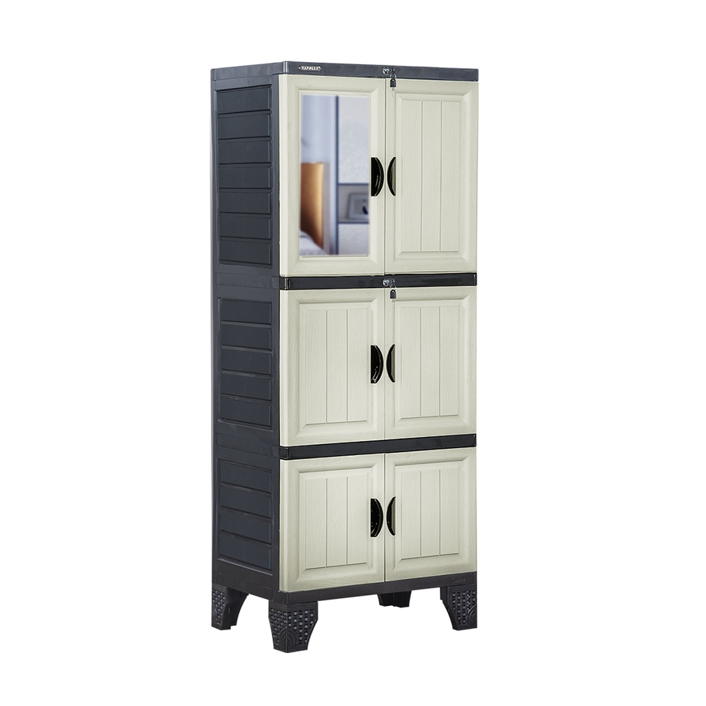 Napolly Lemari Pakaian  Rak + Cermin BCBC-R.21X.C2K