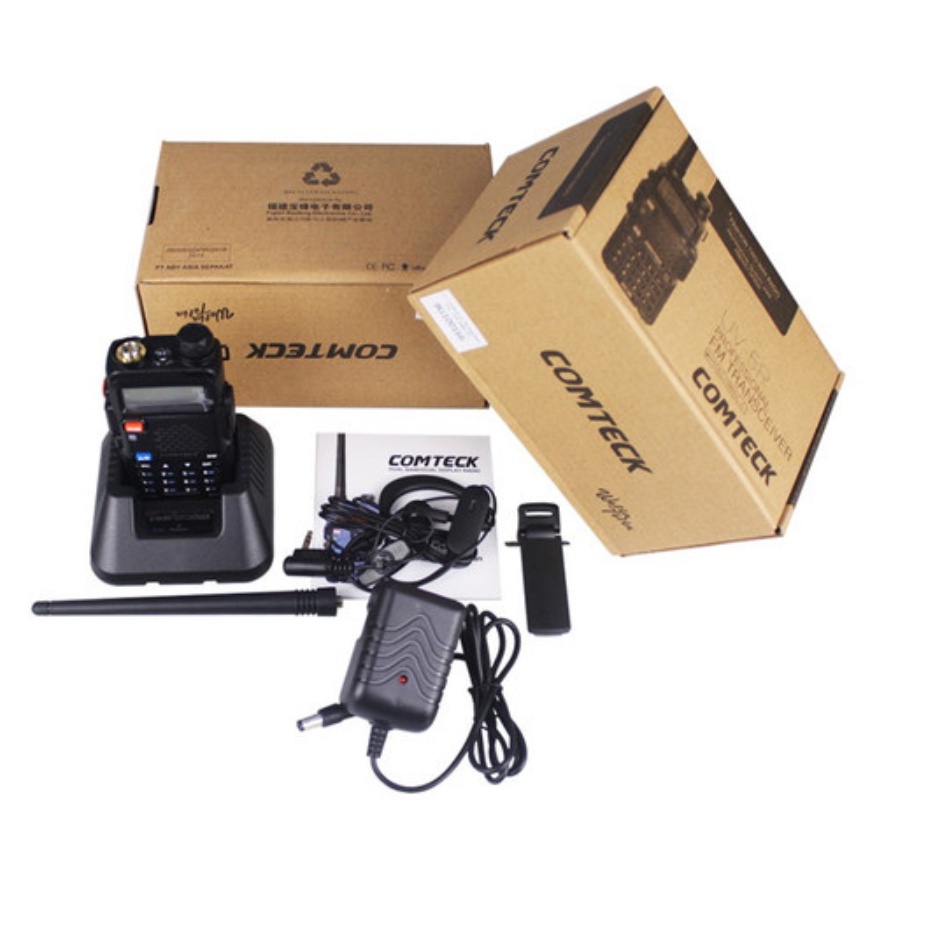 HT Handy Talkie Comteck UV5R Dual Band VHF - UHF Radio FM