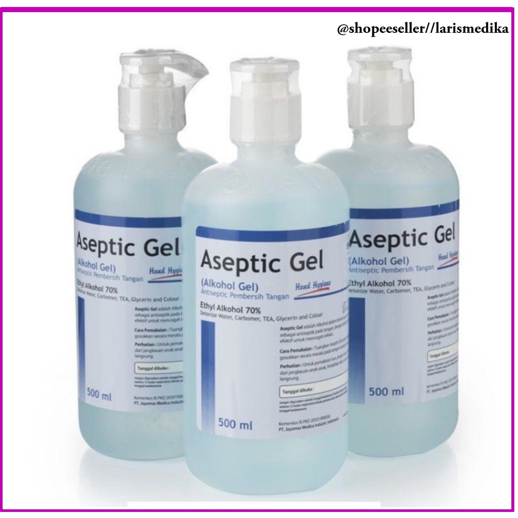 Aseptic Gel 500ml Onemed / Cairan Antiseptik Pump / Antiseptic Gel Dispenser Aseptic Gel 500 ml