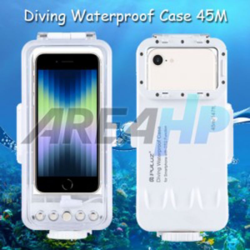 Puluz Diving Waterproof Case Casing Cover 45M iPhone SE 2020,2022