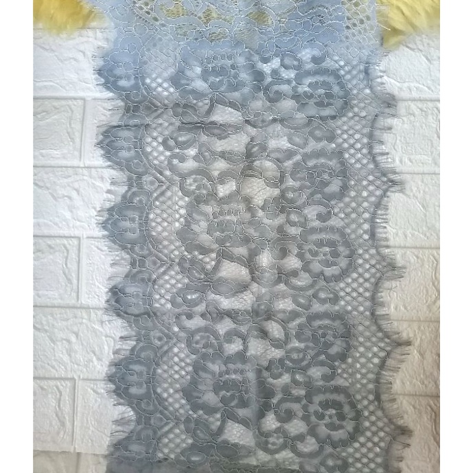 renda bordir brokat tile pinggiran panjang 1.5m lebar 30cm