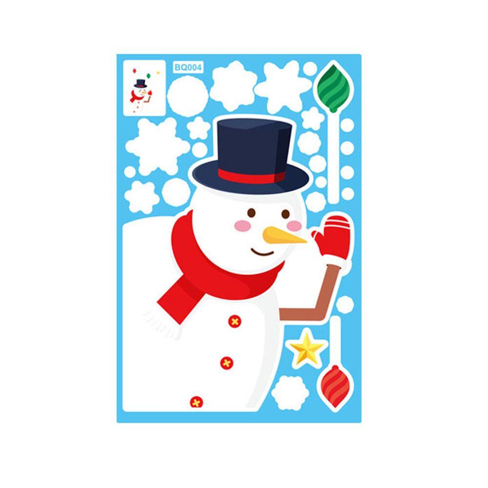Populer Merry Christmas Stiker Jendela Poster Dekorasi Sticker Perekat Diri Santa Claus