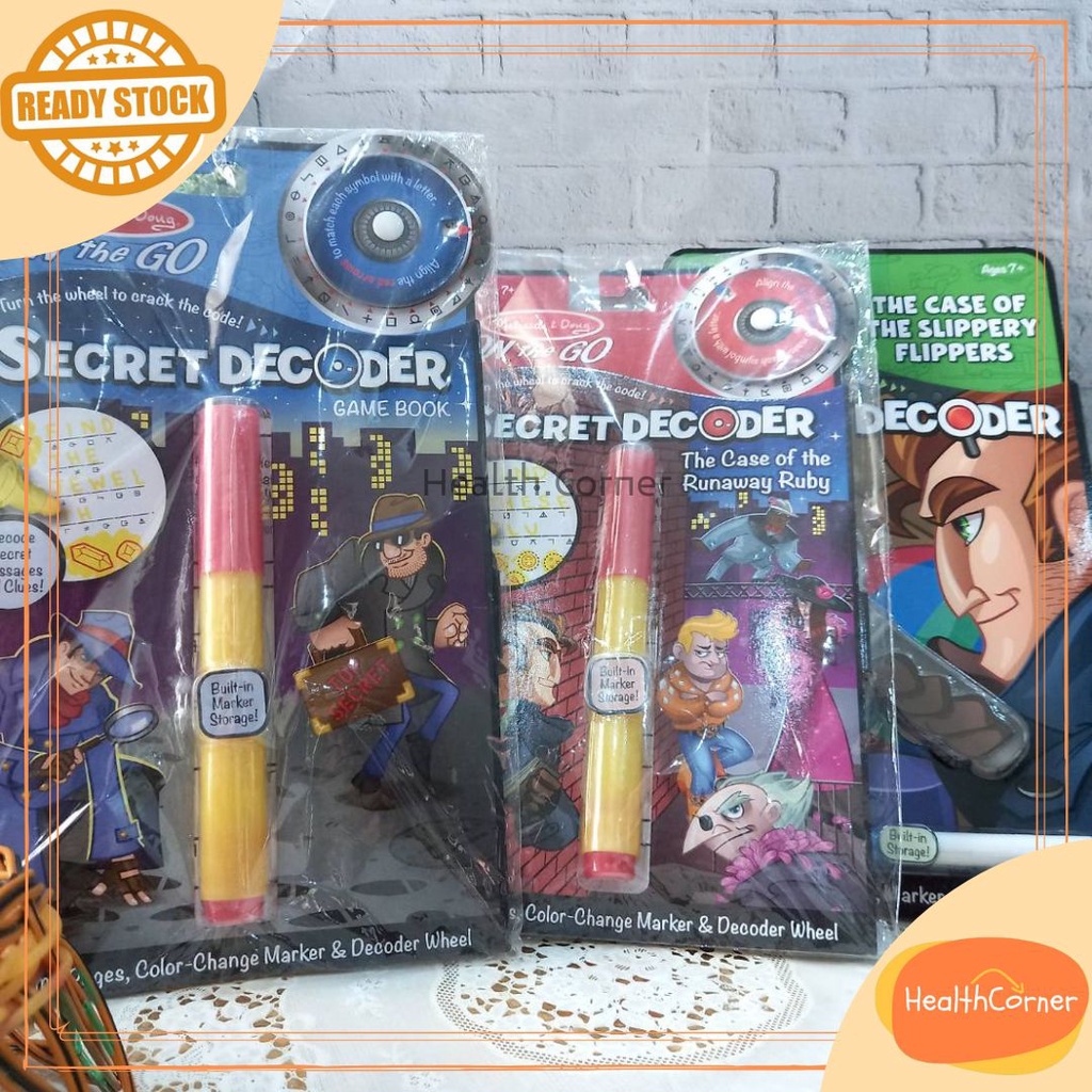 Melissa &amp; Doug On the Go Secret Decoder Activity Books Set / MD Mainan Edukasi Anak