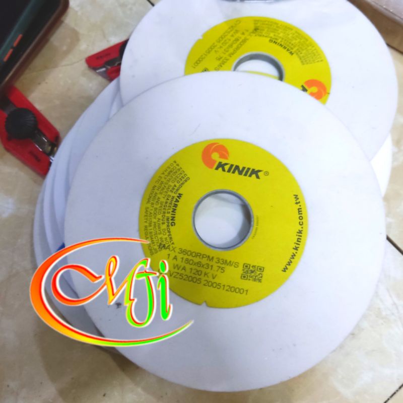 Batu Gerinda Duduk 1A 180×6×31.75 WA 120 KV Kinik Batu Gerinda Poles 7 inch Kinik Grinding Wheel