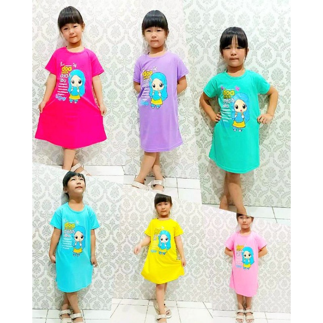 DRESS (DASTER ANAK PEREMPUAN HIJAB DOA UNTUK AYAH IBU) 1-10 TAHUN