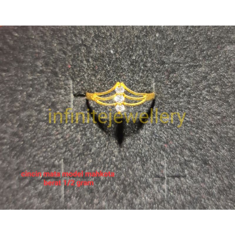 cincin Mahkota Mas muda 1/2gram
