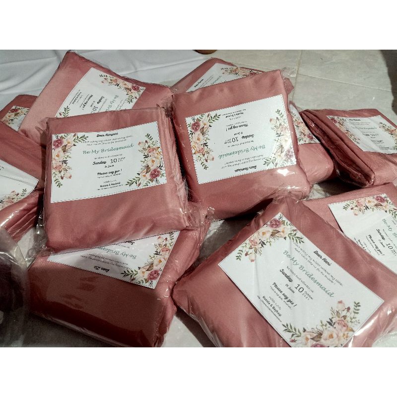 Paket Bridesmaid Seragam Keluarga Satin Polos PART 1