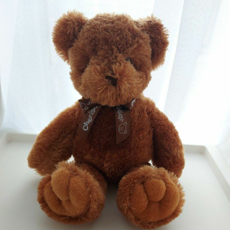 boneka teddy bear cherish bear ukuran tinggi 40 cm BROWN coklat
