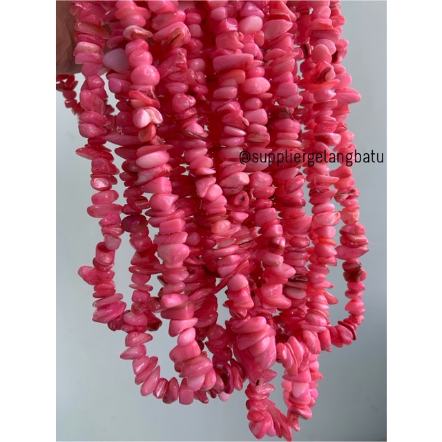 kerikil kerang pink borneo 2cm bahan batu campuran aksesoris warna