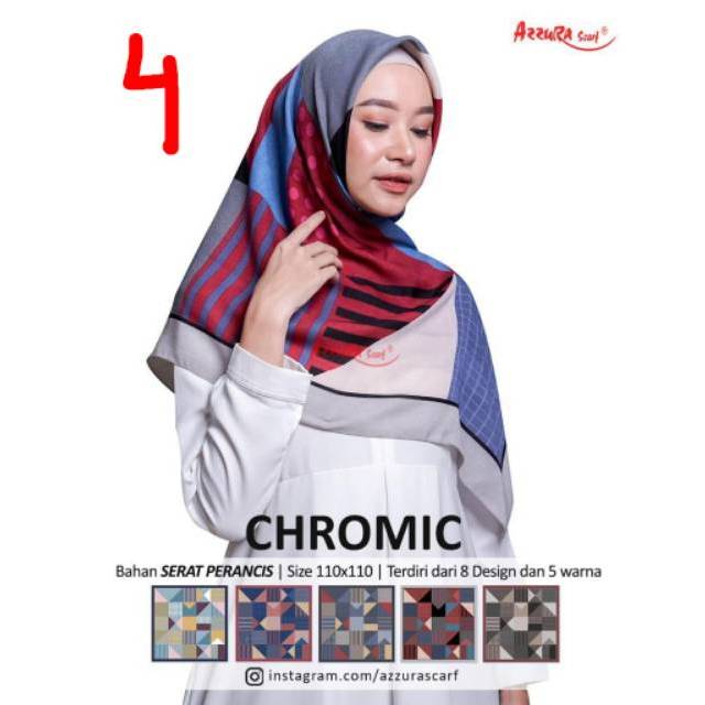 SEGIEMPAT AZZURA CHROMIC/SEGIEMPAT MOTIF/SEGIEMPAT KATUN LEMBUT/SEGIEMPAT GAMBAR