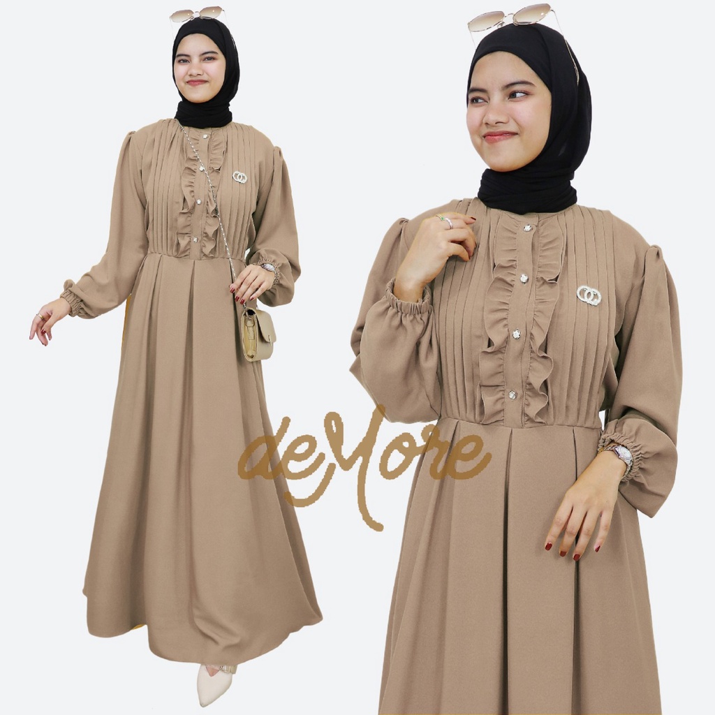 GAMIS REMPEL BUSUI RINJANI DRESS CRINCLE AIRFLOW PREMIUM SHAKILA DEMORE