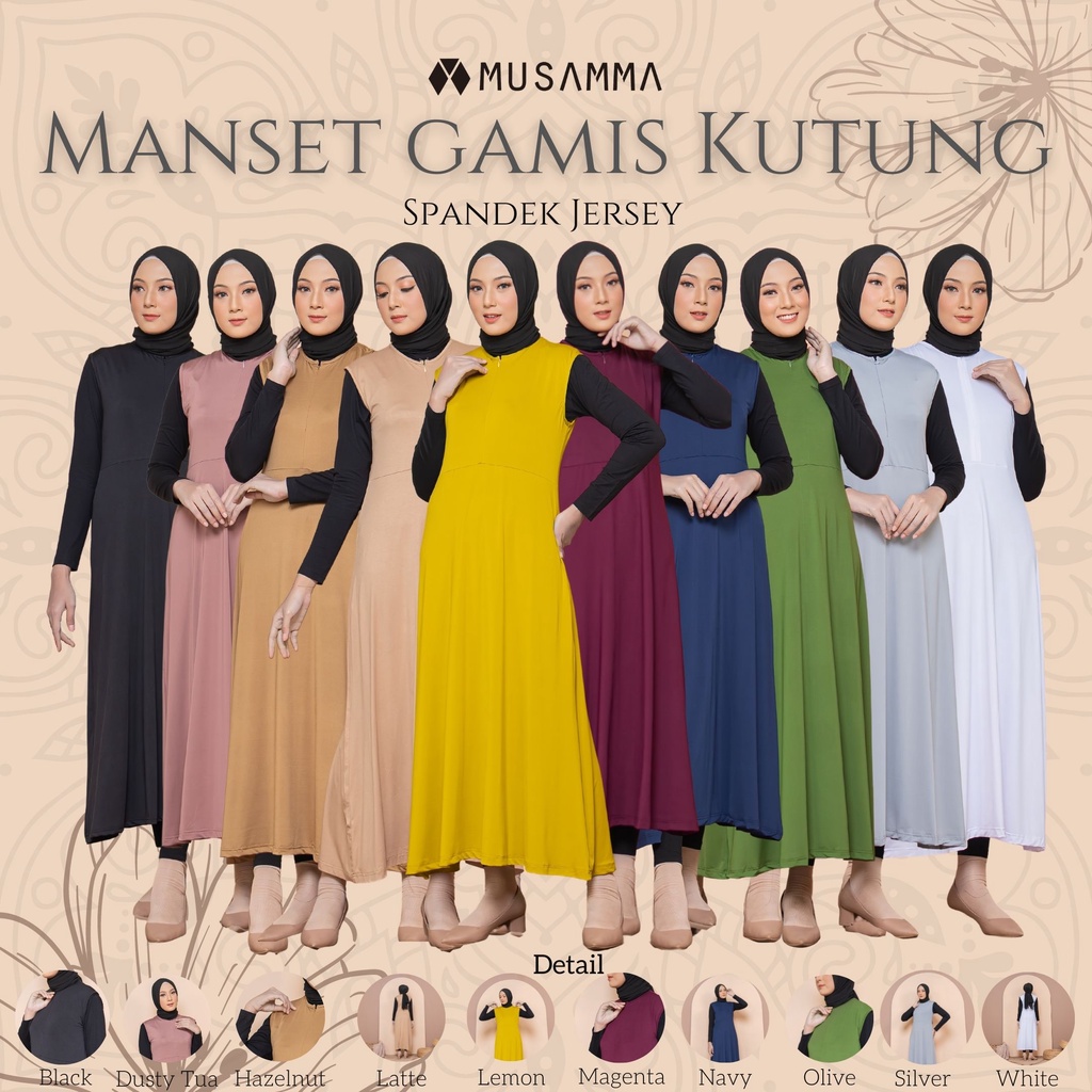 MUSAMMA Manset Gamis Kutung - Spandek Jersey