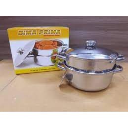 Bima Steamer Pot 20cm Stainless Steel Panci Kukus Langseng B200120ss