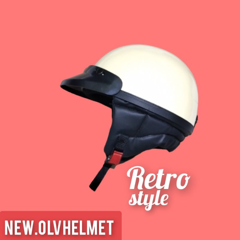 HELM CHIPS RETRO PRIA WANITA PET PENDEK SNI FREE PACKING