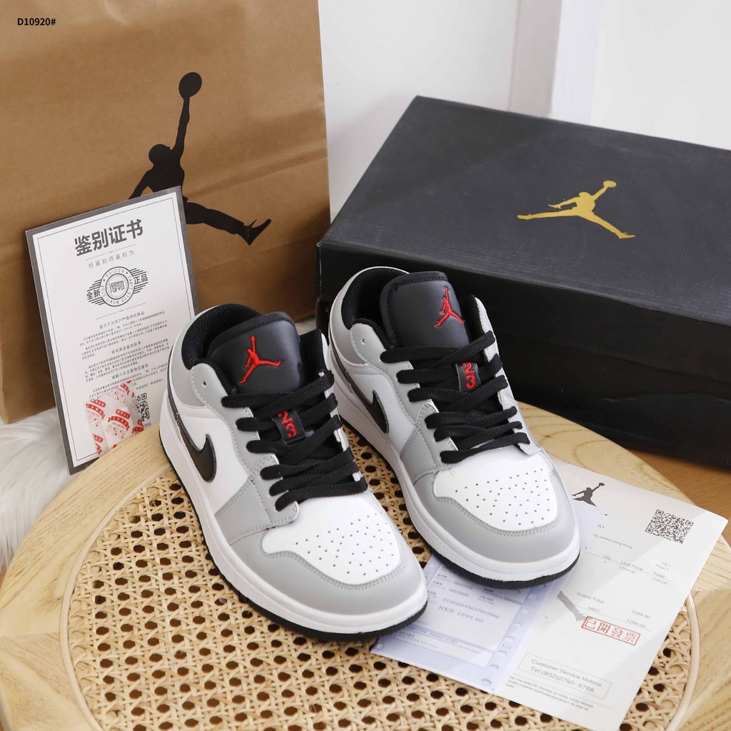 NK AJ Air Jordan 1 Low Leather With Rubber Women  Sneakers D10920 D10921