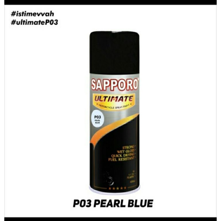 CAT SEMPROT SAPPORO ULTIMATE P03 PEARL BLUE / BIRU MUTIARA / PILOK / PYLOX