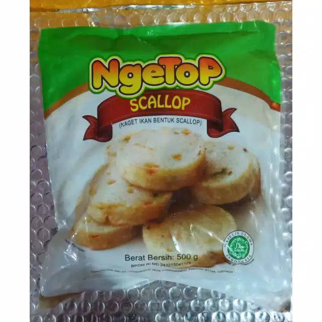 Makanan Daging Segar  NAGET IKAN NGETOP SCALLOP 500gr ( NAGET IKAN BENTUK SCALLOP )