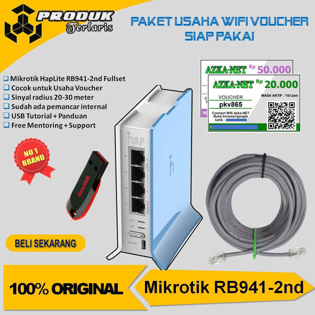 Paket Usaha Wifi Hotspot Siap Pakai - Mikrotik RB941_2ND