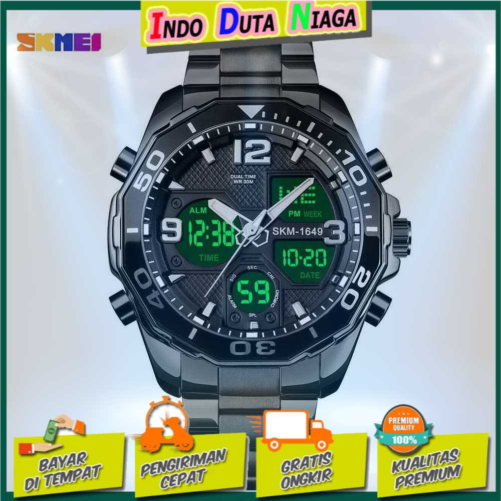 IDN - SKMEI Jam Tangan Analog Digital Pria Stainless Steel - 1649