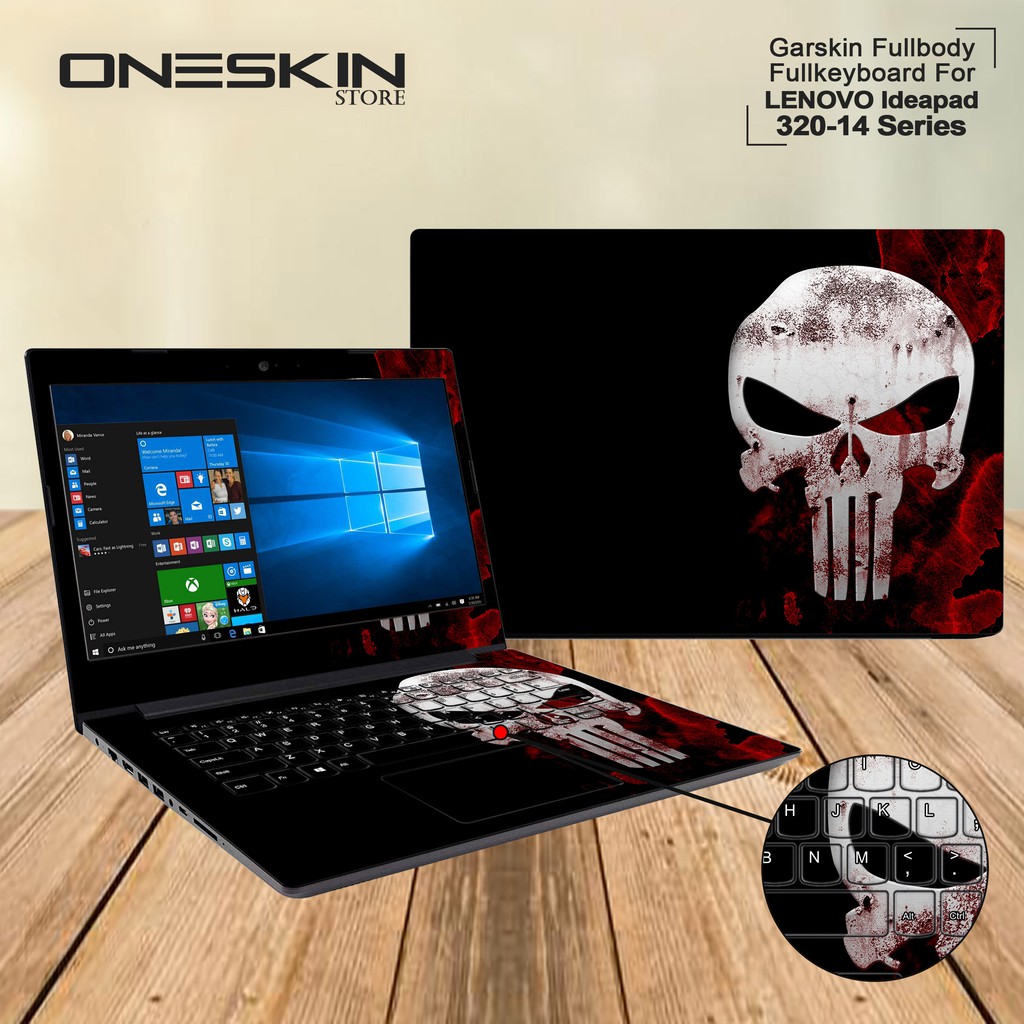 Garskin Laptop Cover Lenovo Ideapad 320-14AST-80XU00-43ID 4EID 4PMJ Fullbody Fullkeyboard