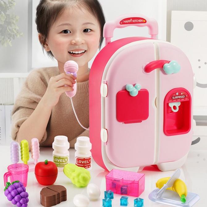 Mainan Kulkas Trolley Sprti Kongsuni Masakan Happy Kitchen