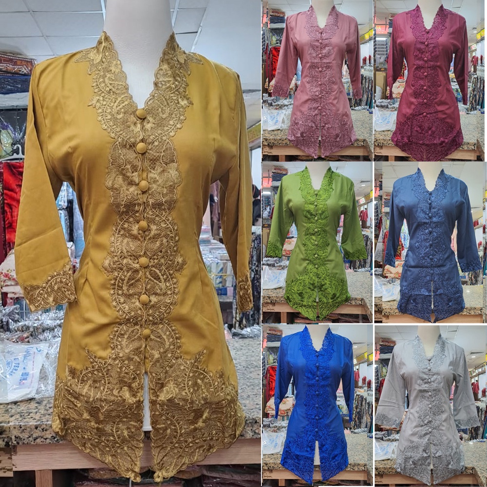 KEBAYA ENCIM BORDIR SENADA LENGAN 7/8 / KEBAYA EMCIN JUMBO / KEBAYA ENCIM BORDIR SENADA 7/8 KATUN