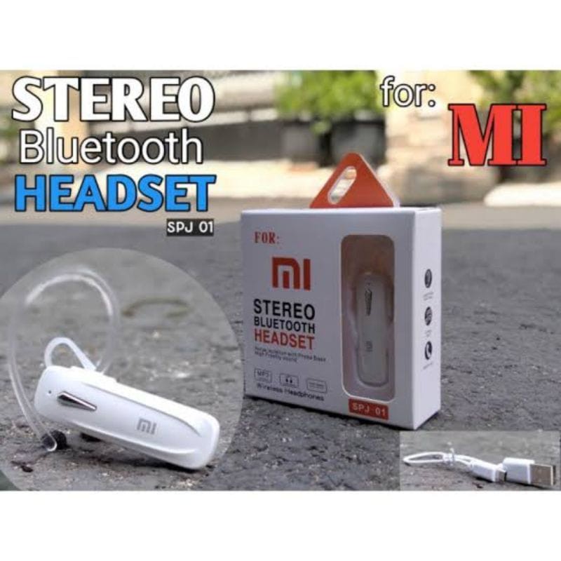 HF HEADSET BLUETOOTH BRAND SINGLE KUPING XIAOMI SPJ-01 GRADE A VERSI 5.0