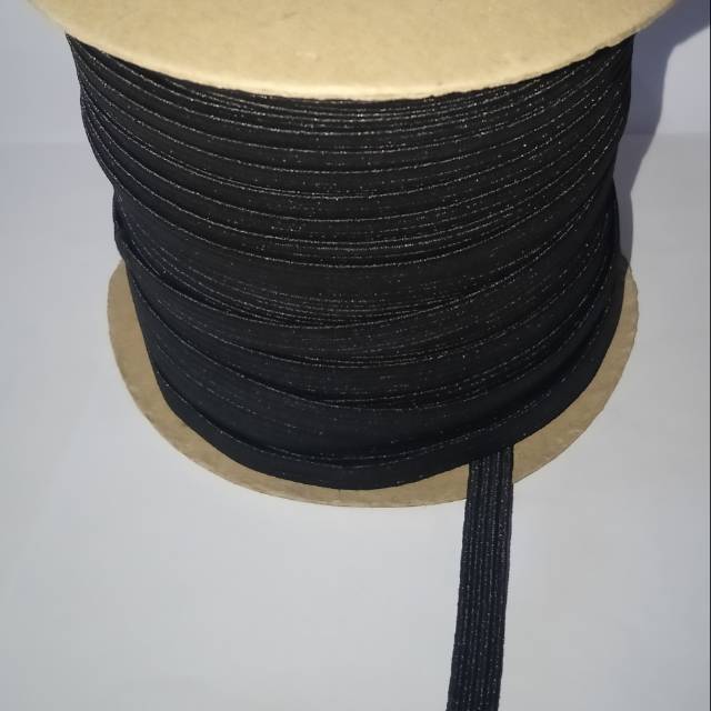 

Tali elastic 7mm hitam salur