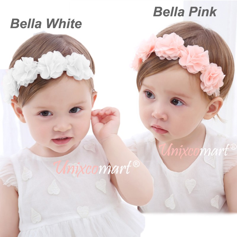 Bando Anak Bayi Baby Hairband Bandana Headband Pita Bunga Pompom