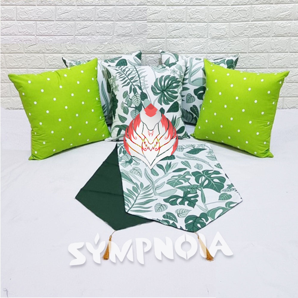 IBENK Colection - Paket Sarung Bantal Sofa + Taplak Meja - Table runner