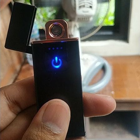 Mancis Elektrik Cas / Korek Api Elektrik Recharge Sidik Jari