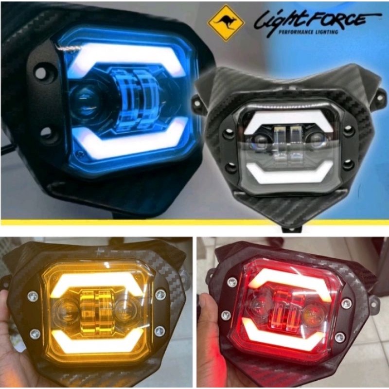 REFLEKTOR DAYMEKER CRF150 LAMPU DEPAN CRF150 CARBON NEW 2IN LED