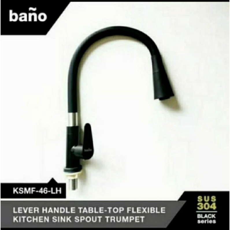 Kran Sink Bano Flexible Hitam Full/ Kran Sink Flexible Hitam/ Kran Sink Flexible Stainless Black
